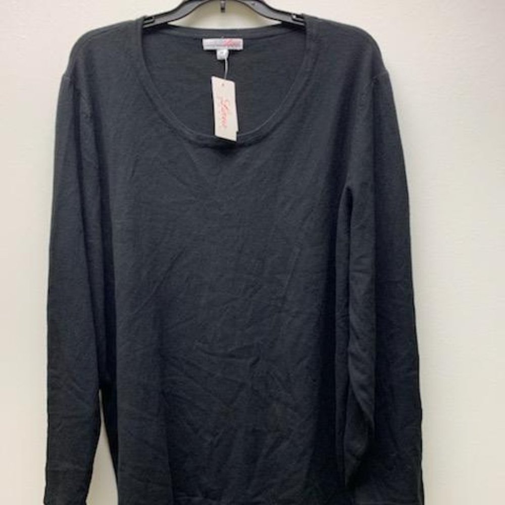 Classic Linea Donna Scooped Neck Black Sweater